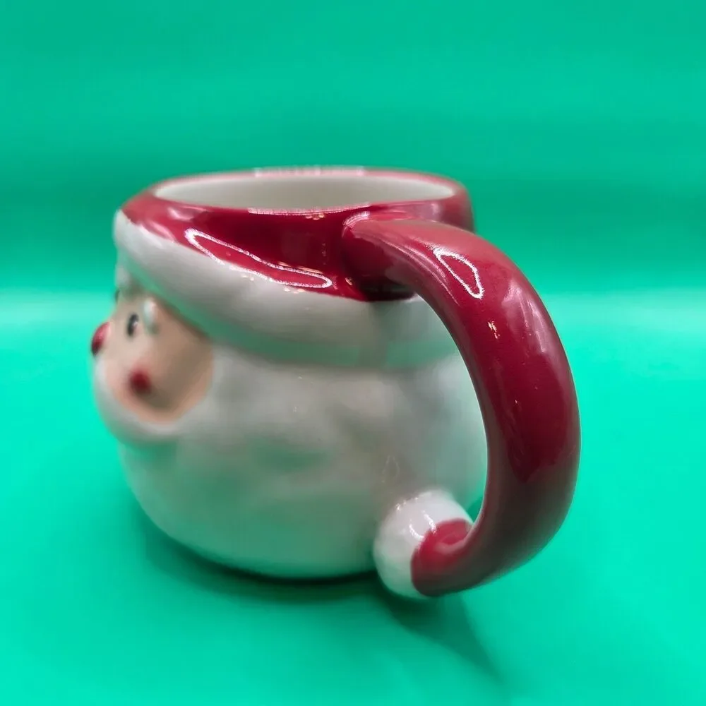 Wondershop Target Santa Face Mug Earthenware Christmas Holiday Red White
